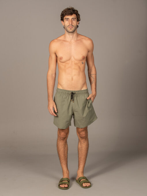 Troy Shorts Plain - Army Green - Image 7
