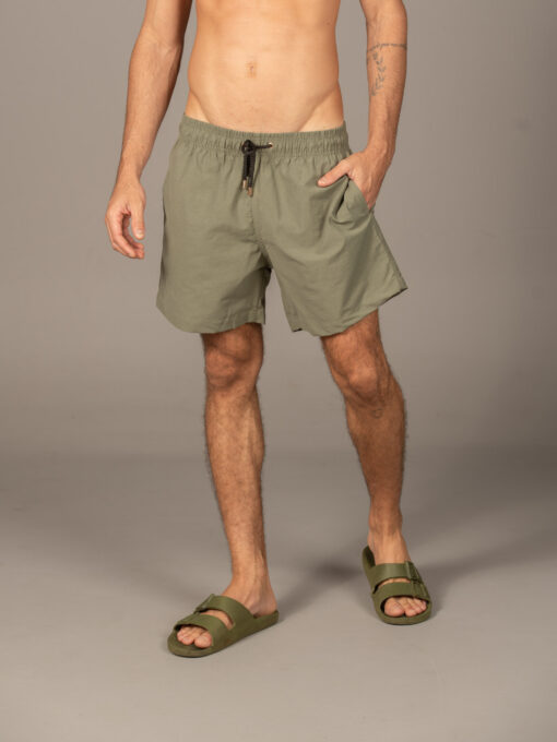 Troy Shorts Plain - Army Green - Image 6