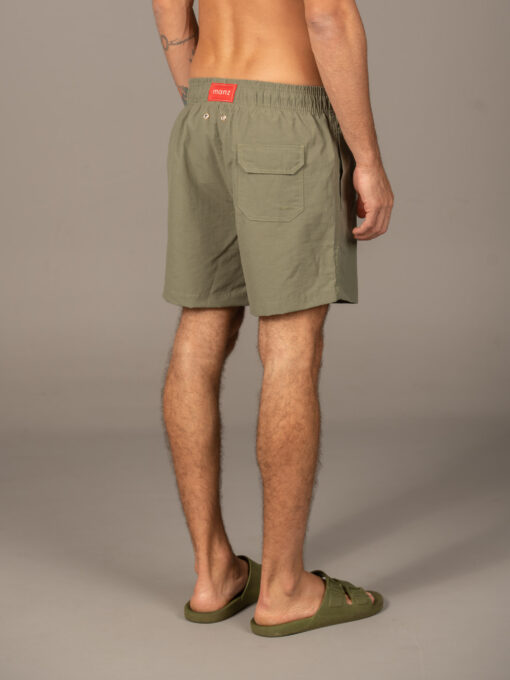 Troy Shorts Plain - Army Green - Image 4