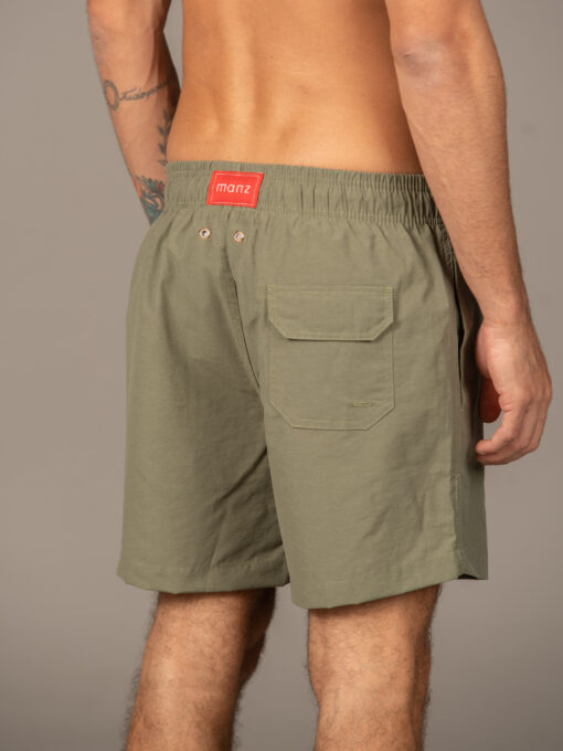 Troy Shorts Plain - Army Green - Image 3