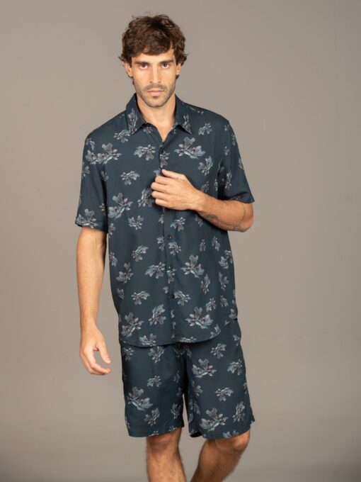 Short-Sleeve Shirt - Grey Peonia