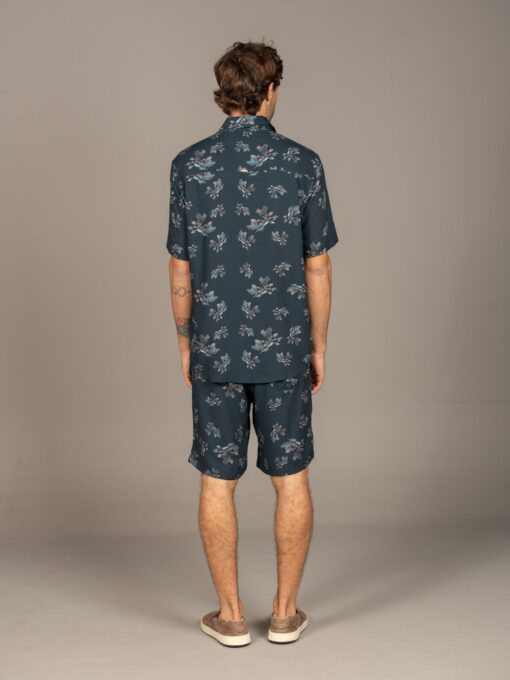 Markus Grey Peonia Set (Short-Sleeve Shirt + Short Pants) - Image 2