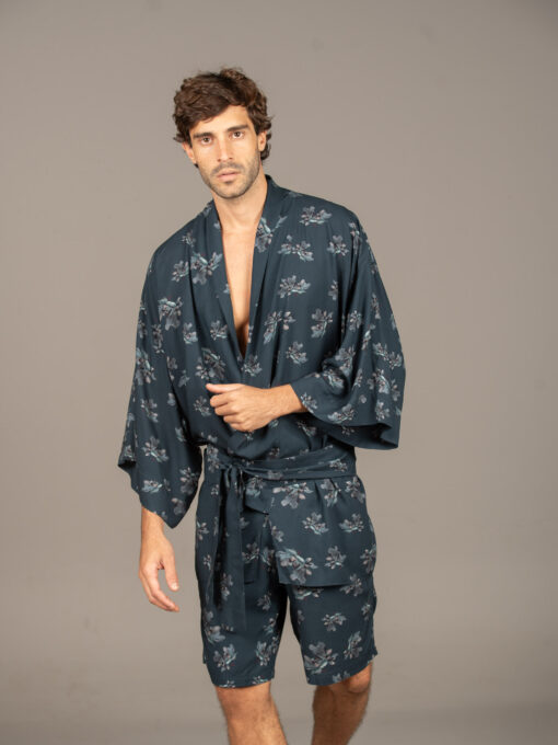 Troy Kimono – Grey Peonia