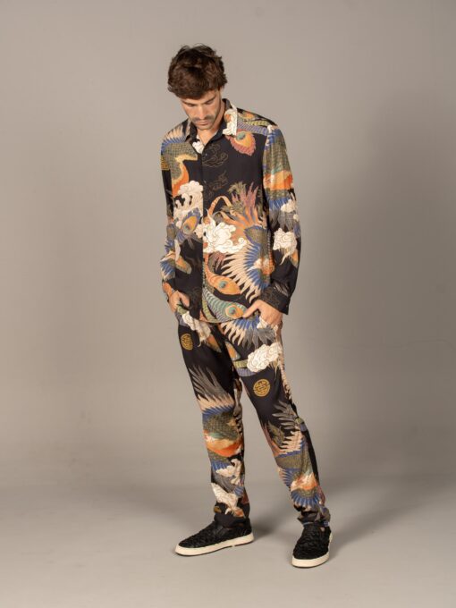 Heinz Long Pants - Peacock